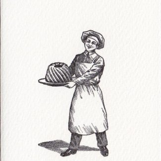 Glücklicher Bäcker