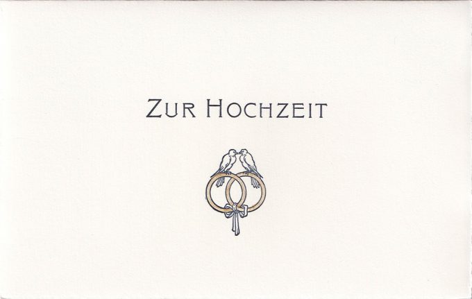 Zur Hochzeit