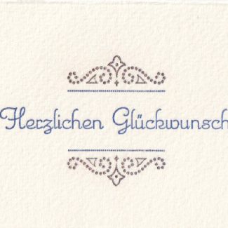 Mini-Karte Glückwunsch blau