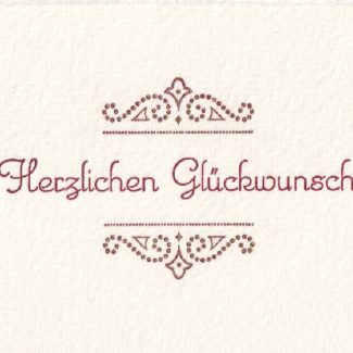 Mini-Karte Glückwunsch rot